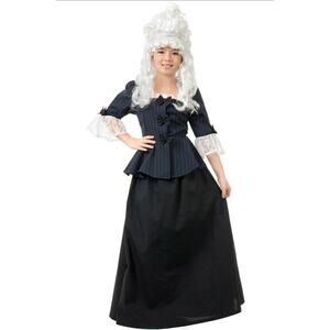 NEW! Colonial Girl Martha Washington Child Halloween Costume Kids Size S 6-8